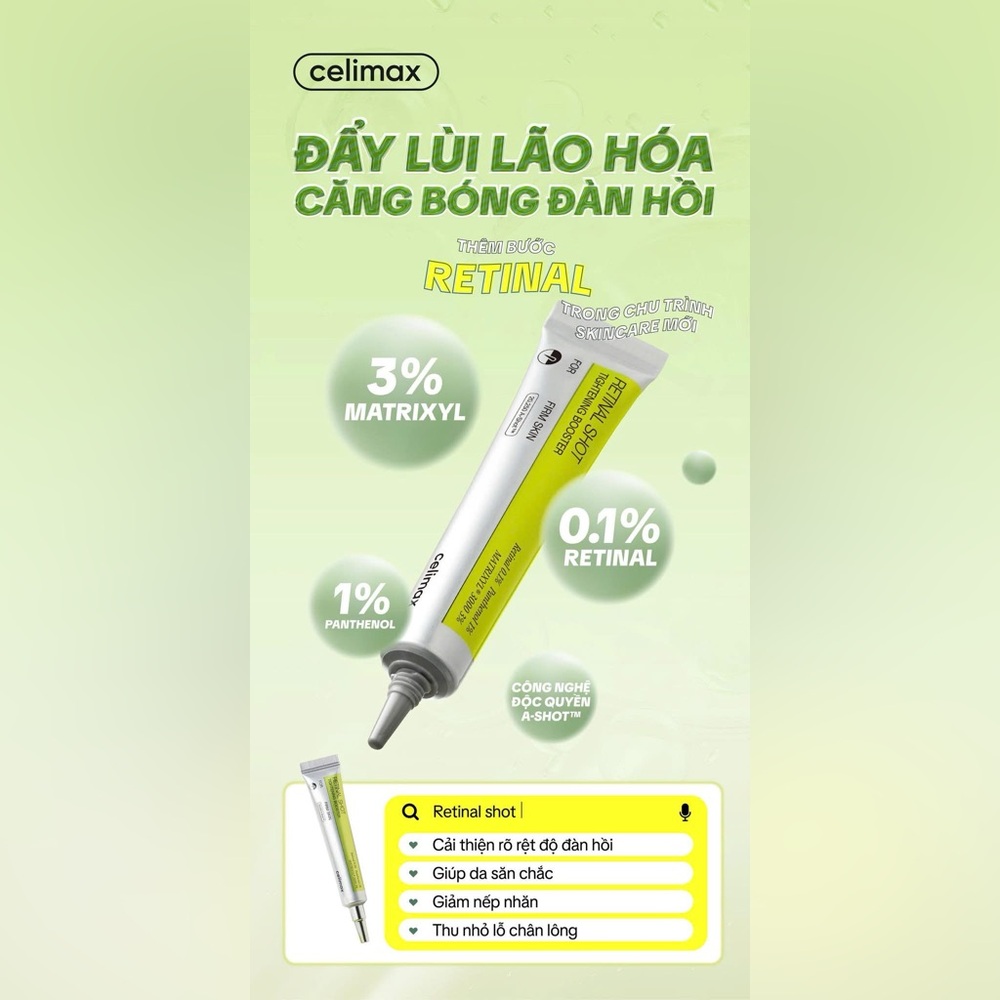 CELIMAX Retinol Shot Tightening Booster 15mL K-Beauty